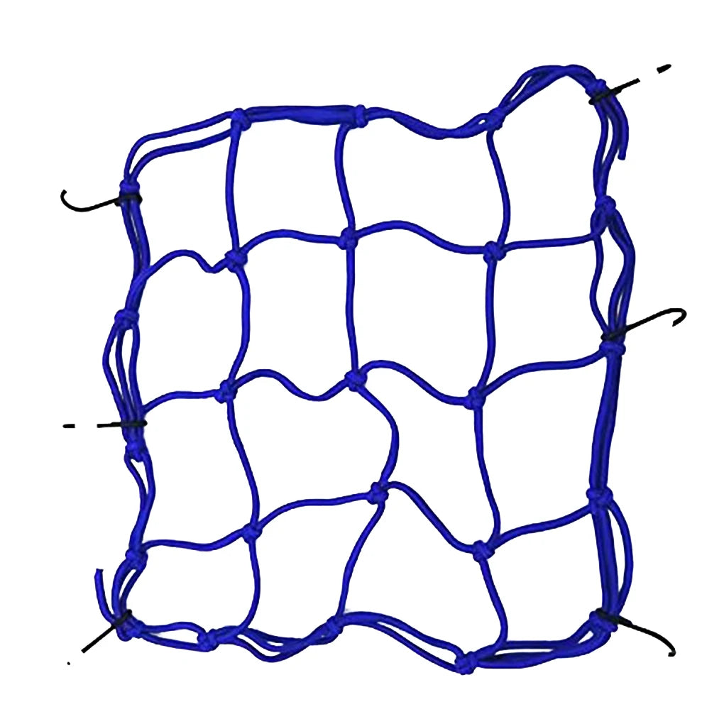 Elasticated Bungee Cargo Luggage Package Net with 6 Hooks for Rear Bicycle Bag Basket Bike Motorcycle Helmet Cargo Net New