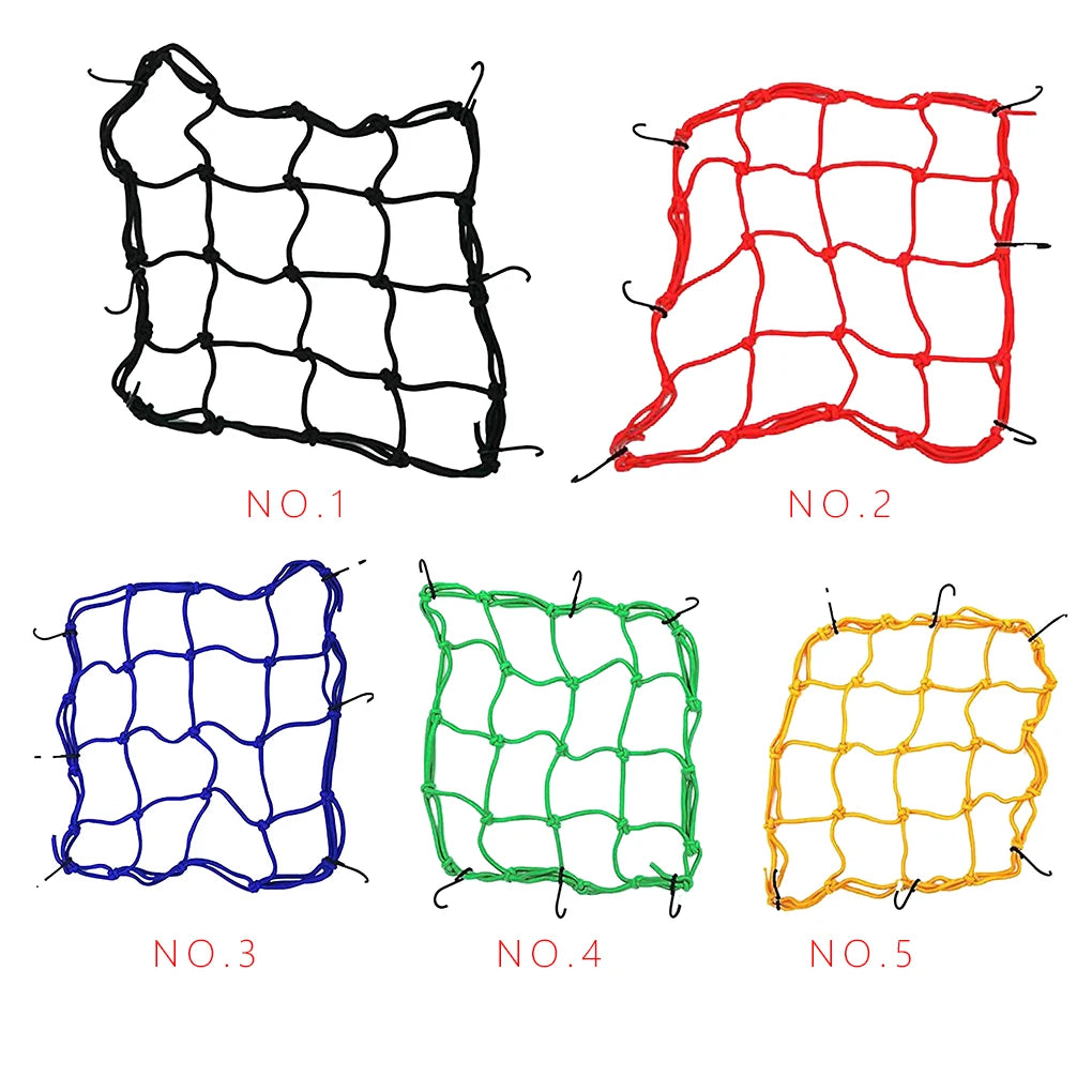 Elasticated Bungee Cargo Luggage Package Net with 6 Hooks for Rear Bicycle Bag Basket Bike Motorcycle Helmet Cargo Net New