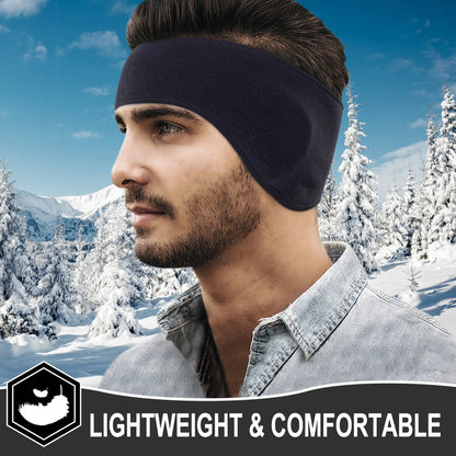 Winter Headband Polar Fleece Wool Thermal Bandana Ear Warm Sweatband Headwear Hairband Moisture-Wicking Headwrap Women Men Girls
