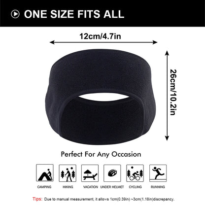 Winter Headband Polar Fleece Wool Thermal Bandana Ear Warm Sweatband Headwear Hairband Moisture-Wicking Headwrap Women Men Girls