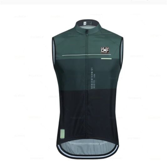 2021 New High Visibility Reflective Windproof Cycling Men or Men Cycling Windbreaker Vest with Back Pocket