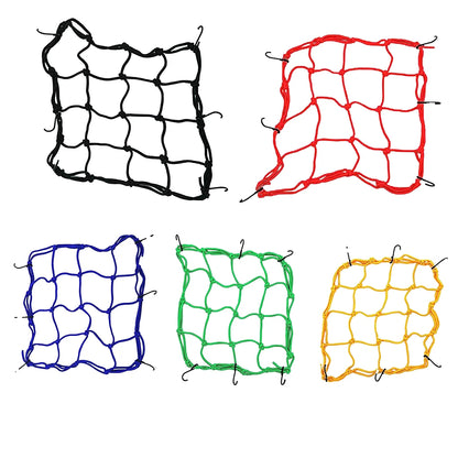 Elasticated Bungee Cargo Luggage Package Net with 6 Hooks for Rear Bicycle Bag Basket Bike Motorcycle Helmet Cargo Net New