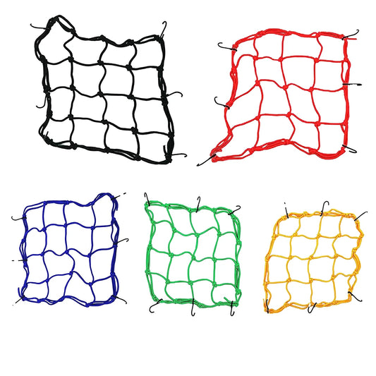 Elasticated Bungee Cargo Luggage Package Net with 6 Hooks for Rear Bicycle Bag Basket Bike Motorcycle Helmet Cargo Net New