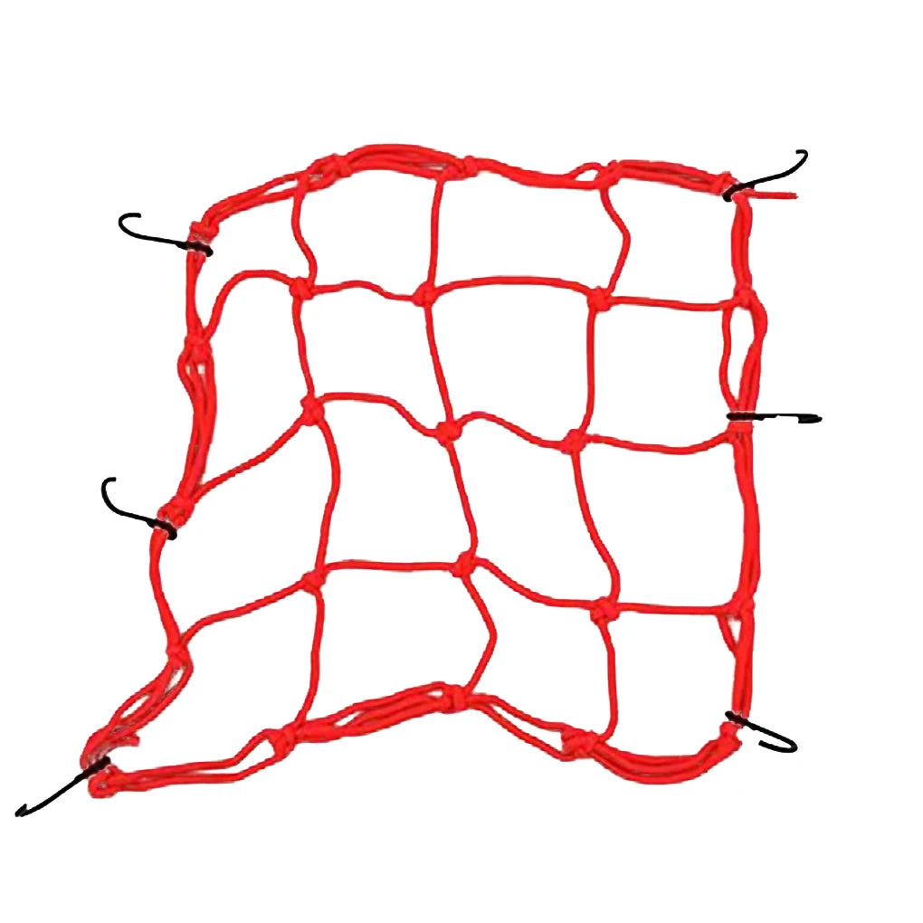 Elasticated Bungee Cargo Luggage Package Net with 6 Hooks for Rear Bicycle Bag Basket Bike Motorcycle Helmet Cargo Net New